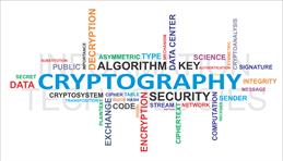 Cryptography word cloud