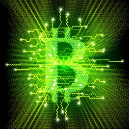 Bitcoin logo electric