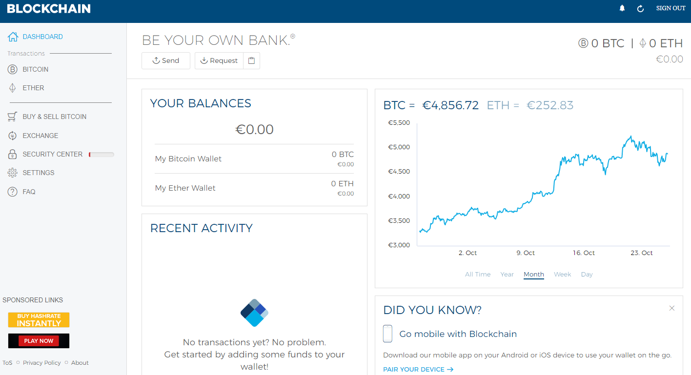 How To Create And Use A Blockchain Info Bitcoin Wallet Walkthrough - 