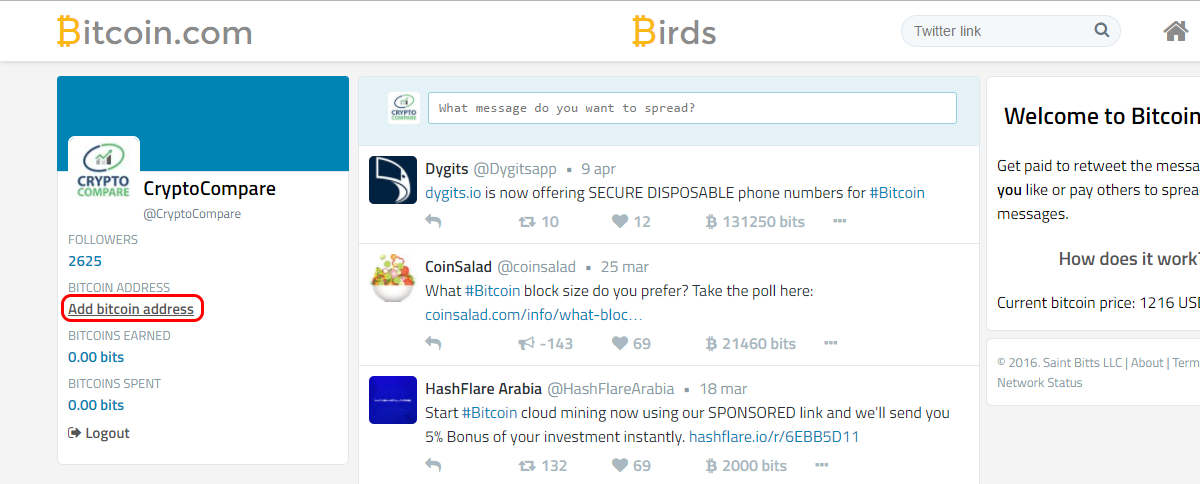 How to earn Bitcoins with Twitter 14
