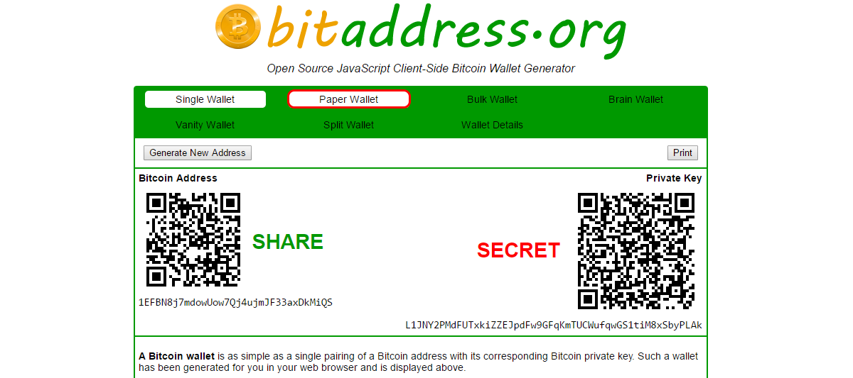How to generate a bitcoin paper wallet How to generate a bitcoin paper wallet