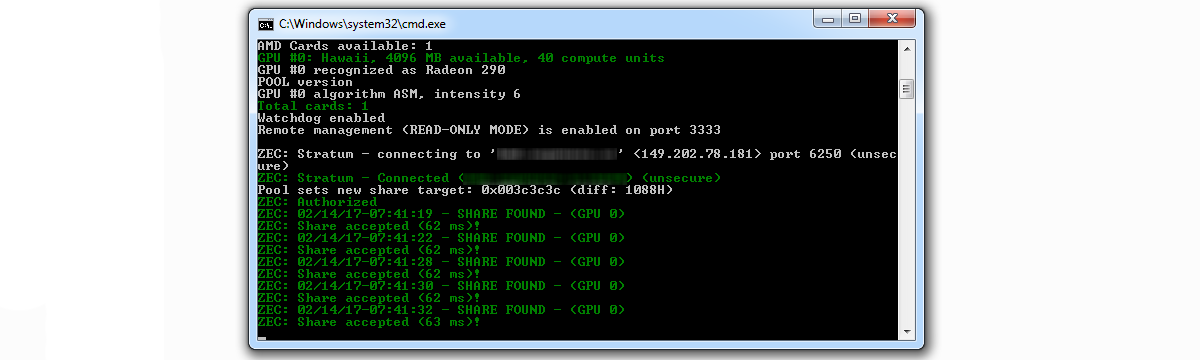 Python miner monero zcash excavator pascal setup