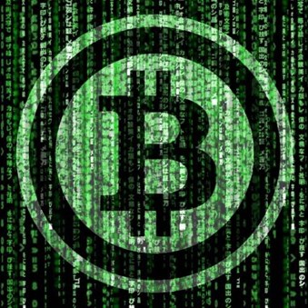 Bitcoin logo matrix