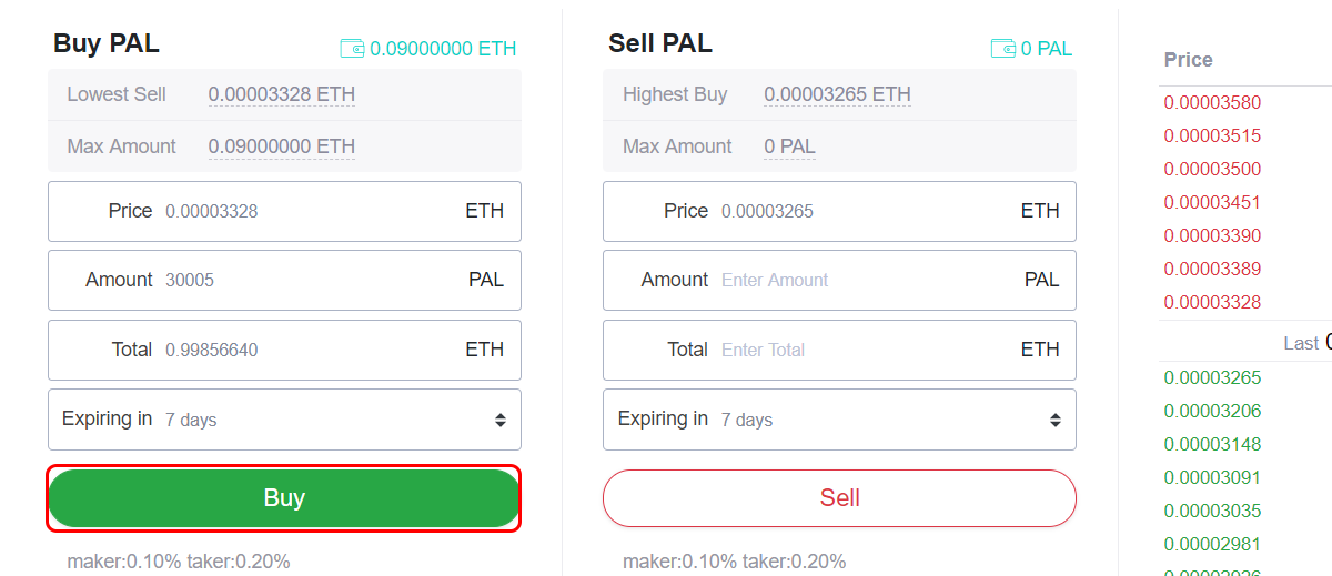 DEx.top: How to buy and sell Ethereum and ERC-20 tokens in a decentralized exchange 31