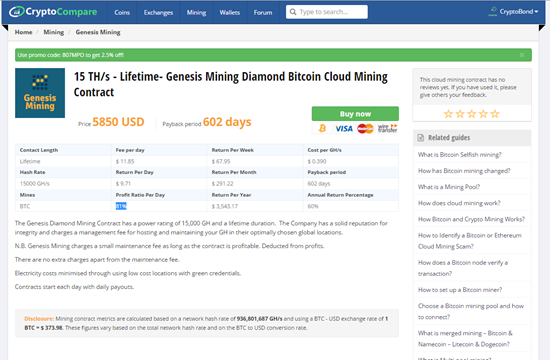 mining contract profit per day