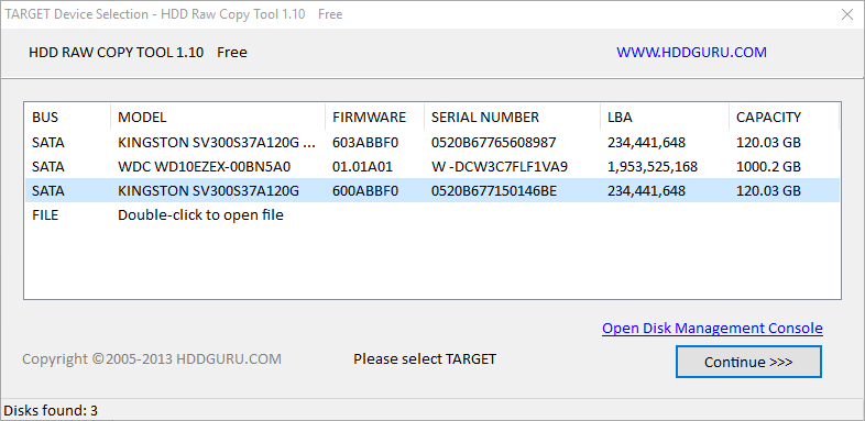 HDD Raw Copy Tool