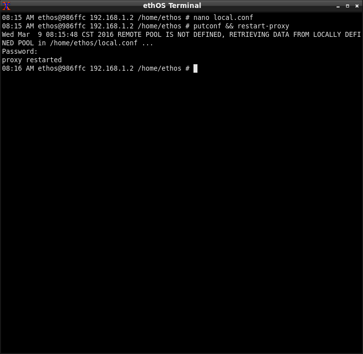proxy-restart command