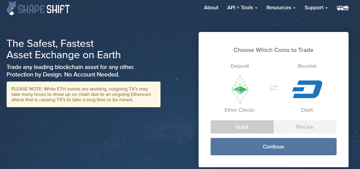 ShapeShift cryptocurrency exchange review